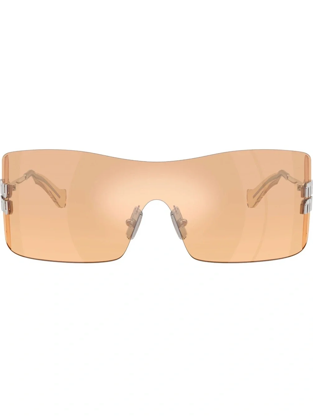 New Miu Miu MUB53S 1BC80Y Orange Mirror Sunglasses Authentic - Picture 5 of 8